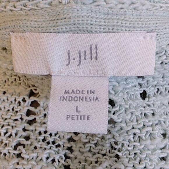 J. Jill  Sweater LP Large Petite Aegean Mist Knit NWOT - Picture 13 of 13